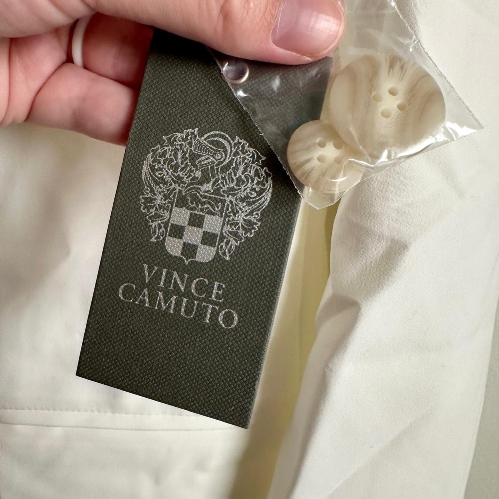 Vince Camuto Blazer Womens 8 New Ivory Garden Romance White Jacket Pockets NWT - Picture 6 of 11